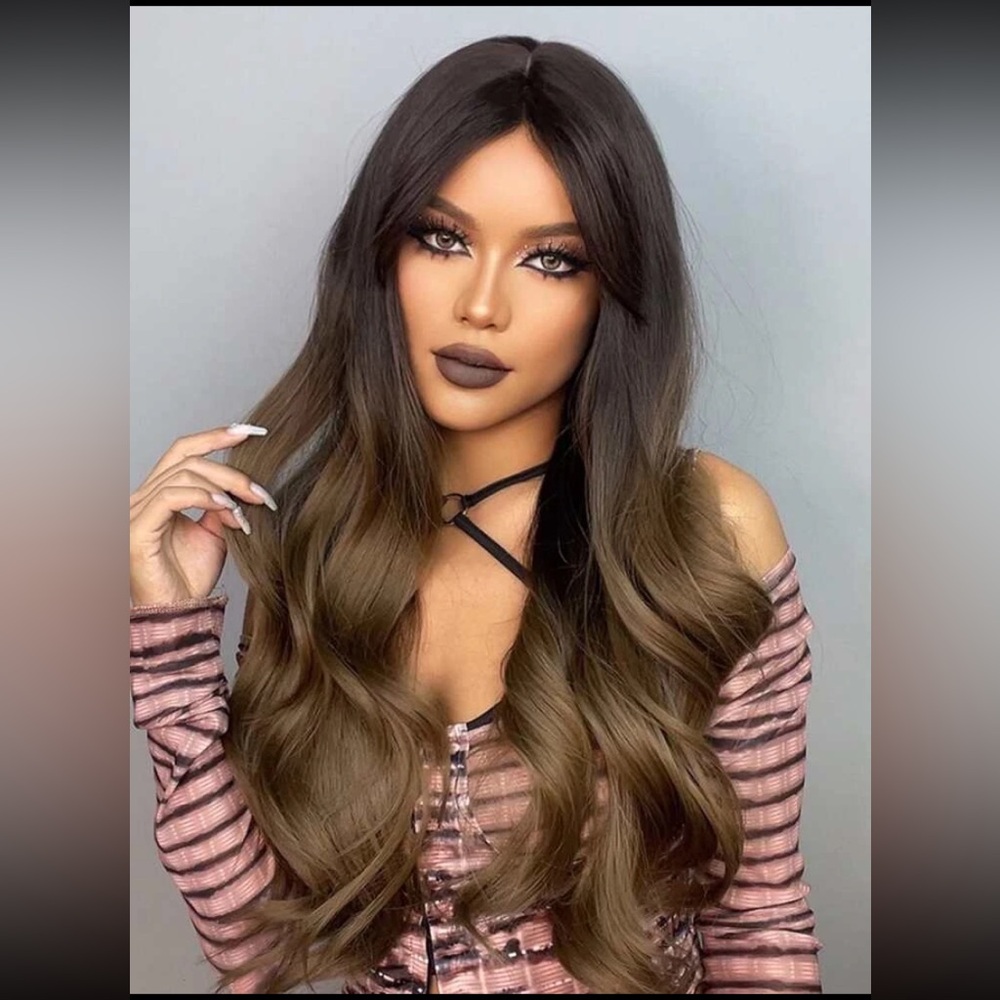 Long Brown Ombre Wig